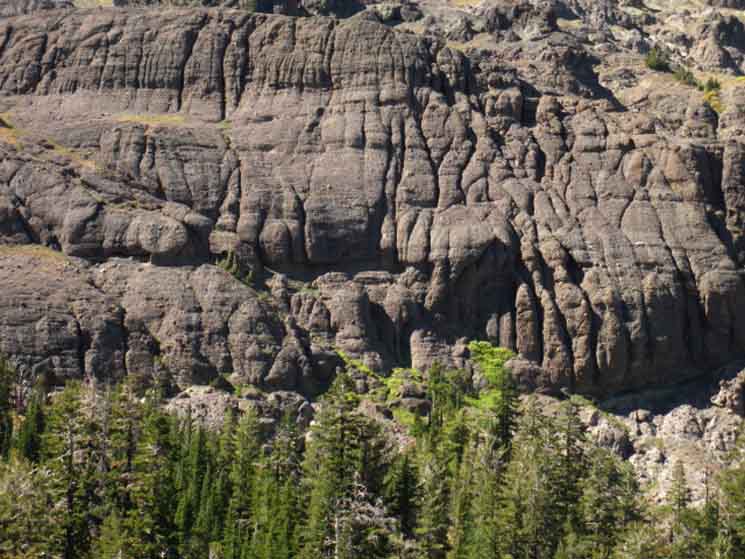 Volcanic features West side of Noble Canyon.